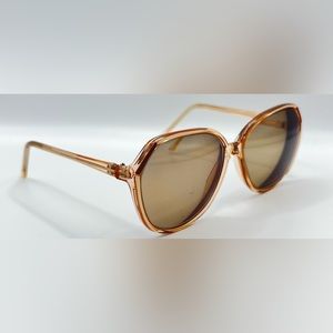 Vintage Anthony Martin Natalie Brown Oval Sunglasses Frames Only
